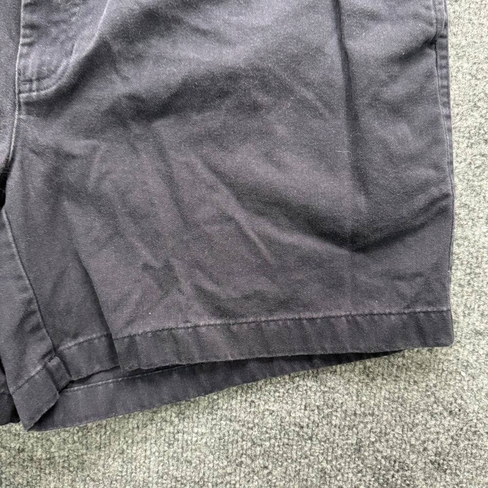 Lands End Elastic Waist Chino Shorts Mens M Black 5.5" Inseam Casual Twill - Picture 6 of 12